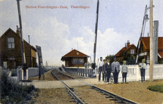 161542 Gezicht op het H.S.M.-station Vlaardingen Oost te Vlaardingen.